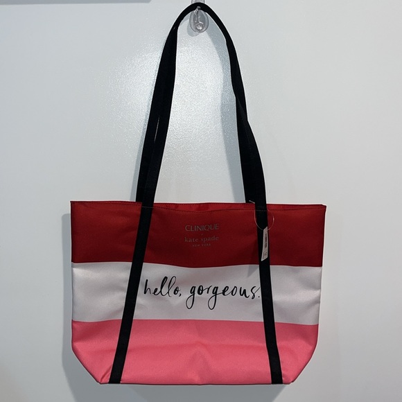 kate spade x CLINIQUE SET! NWT! Ltd Edition Tote & Cosmetics Bag - Picture 9 of 9